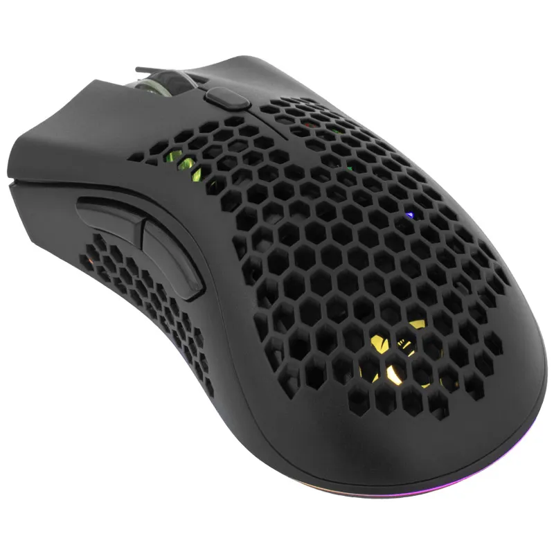White Shark MIŠ WGM 5012 LIONEL/ Whireless Mouse Black RGB / 10000 dpi