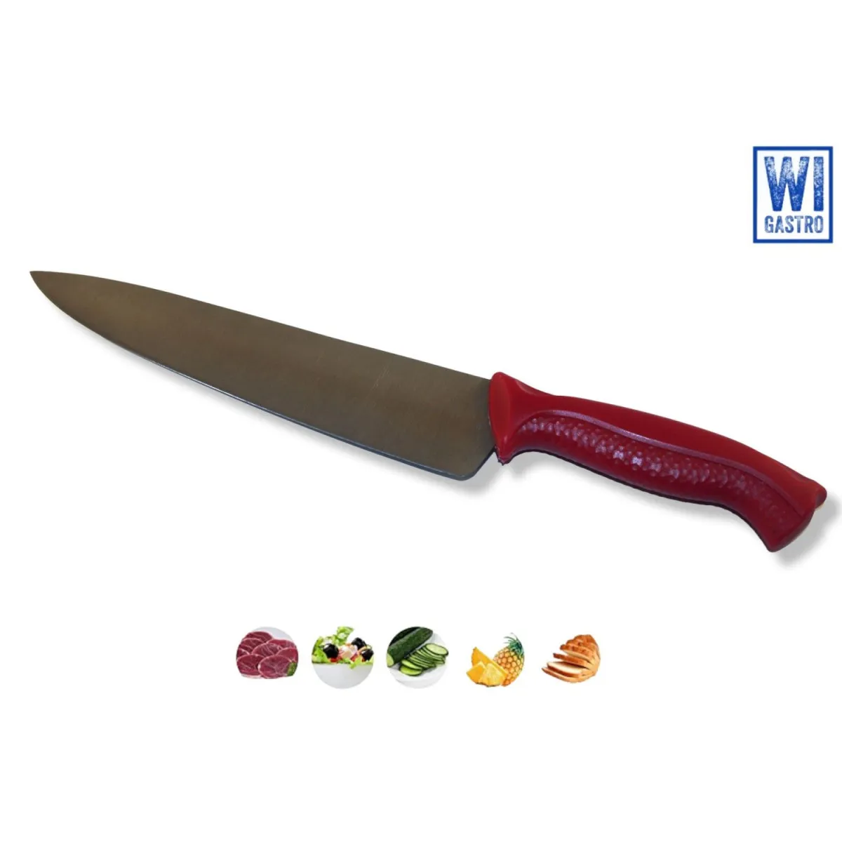 WI GASTRO Nož mesarski 37/26cm crveni