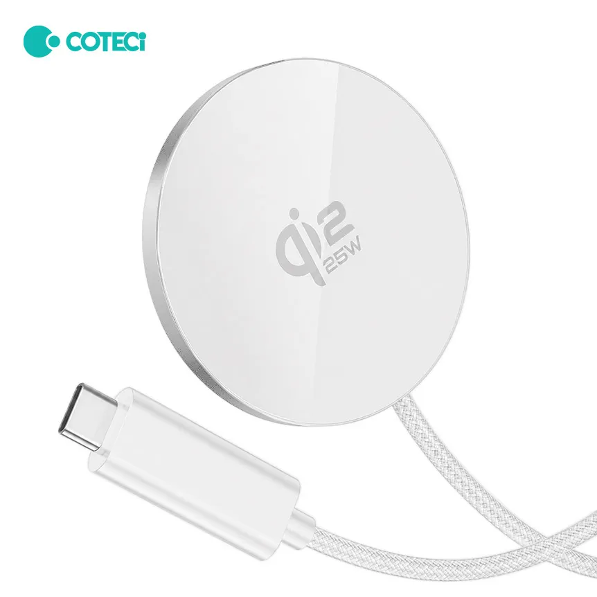 Wireless punjač magnetic Coteci iH-150 Qi2.2 25W beli