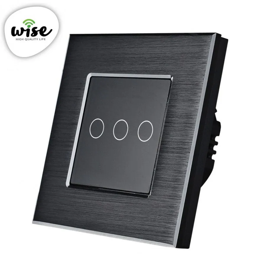 Wise Wifi + RF pametni prekidač, 3 tastera - aluminijumski panel