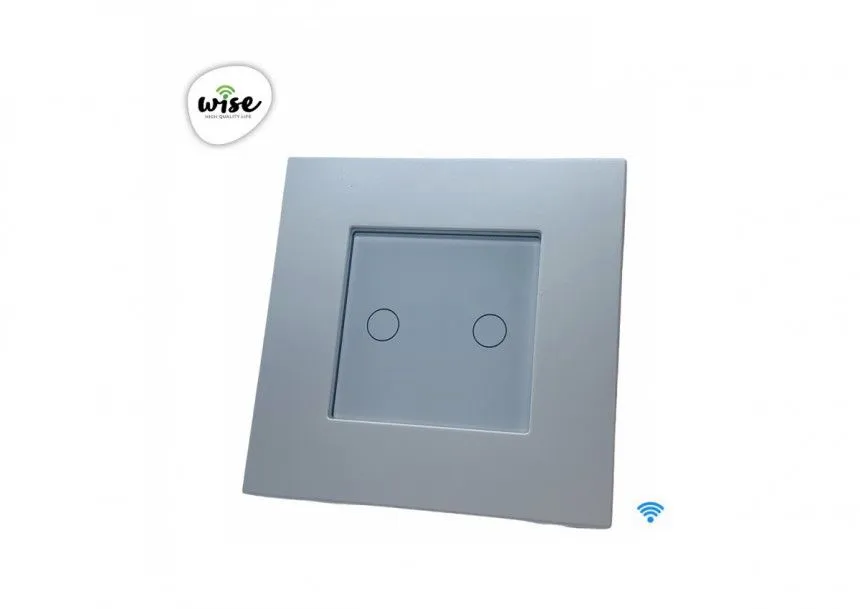 Wise WISE wifi pametni prekidač - 2 tastera, PVC mat panel beli