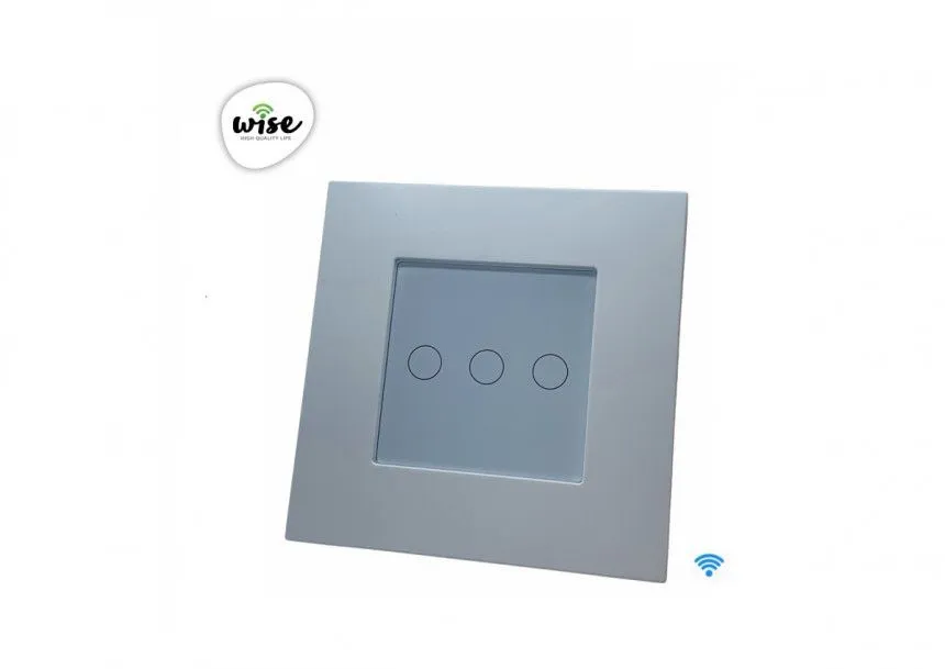 Wise WISE wifi pametni prekidač - 3 tastera, PVC mat panel beli