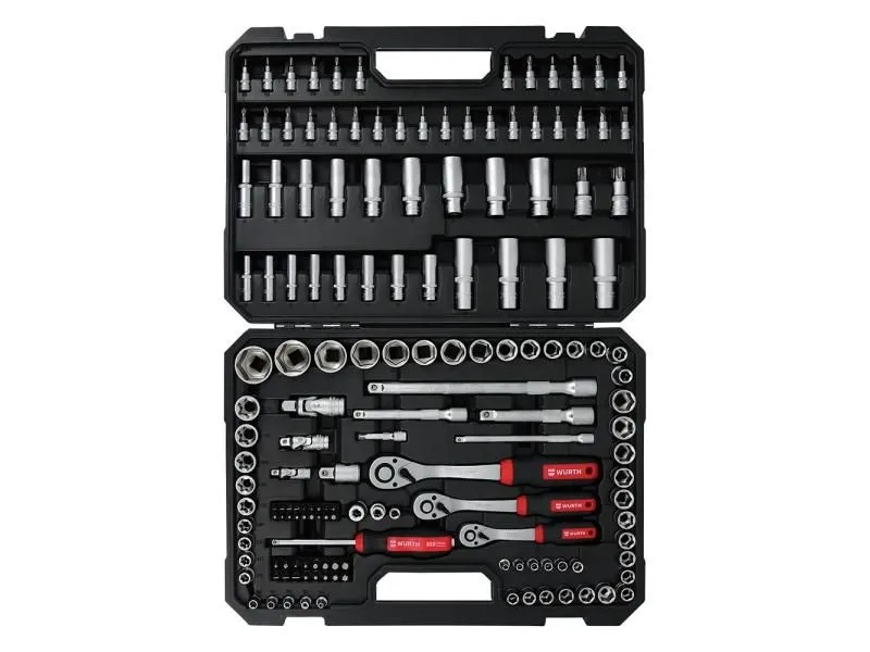 WURTH Set nasadnih kljčeva 1/4'';3/8'';1/2'' Red Stripe 154kom
