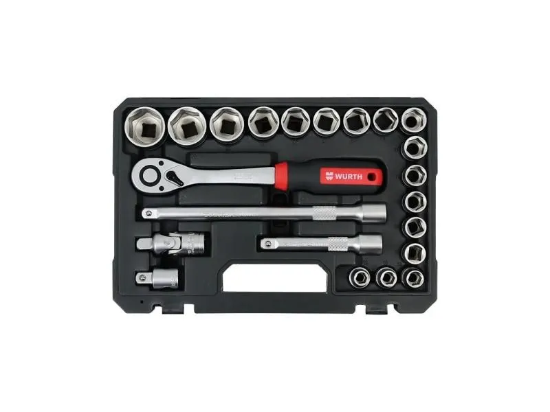 WURTH Set nasadnih ključeva 1/2'' 6ugaoni Red Stripe 22kom