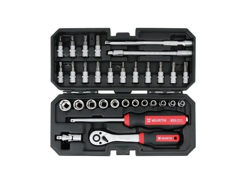 WURTH Set nasadnih ključeva 1/4'' 6ugaoni Red Stripe 32kom