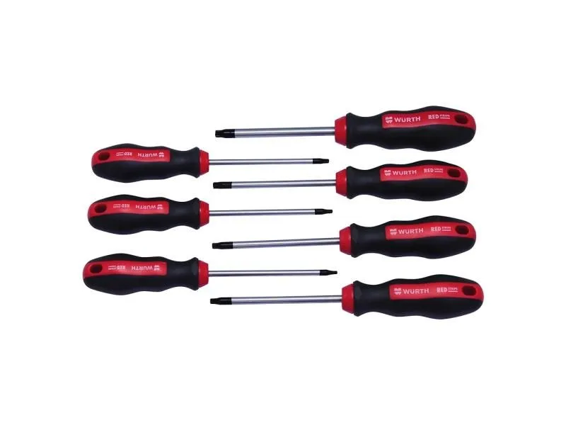 WURTH Set odvijača Torx TX 10-40 Red Stripe 7kom