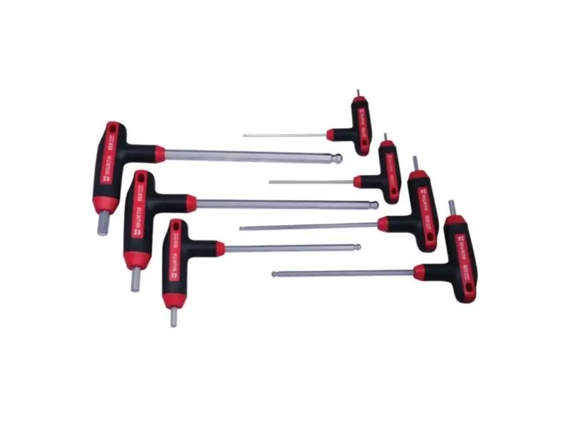 WURTH Set T-odvijača Imbus-kugličasti 2/5-10 Red Stripe 7kom