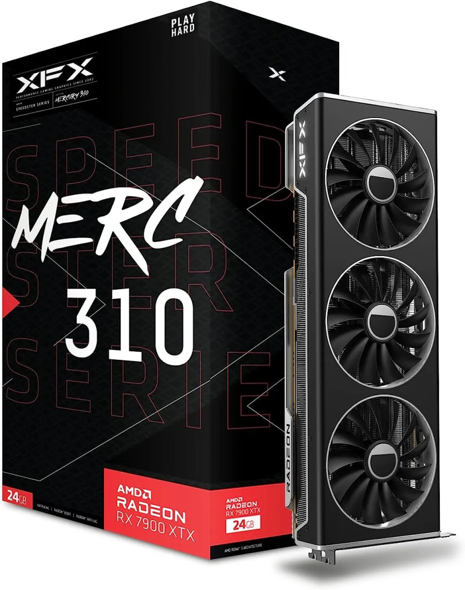 XFX AMD Video Card RX-7900XTX Speedster MERC310 BLACK 24GB GDDR6