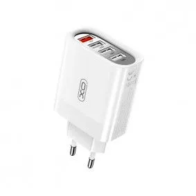 XO Adapter L100 sa 4 USB(QC3.0+3USB), bela
