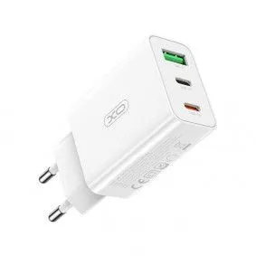 XO Adapter L101 sa 3 ulaza (PD20W/PD18W/QC18W), bela