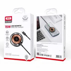 XO Bežični punjač CX013 providni magnetni 15W, crna