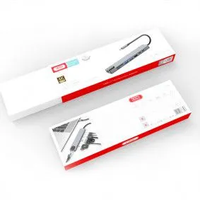 XO HUB 003 USB-C 8in1(HDMI+USB2*2+PD Date read+SD card+Tf card)