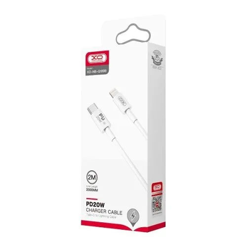 XO Kabl NB-Q189B Type-C na Lighting 20W, 2m, bela