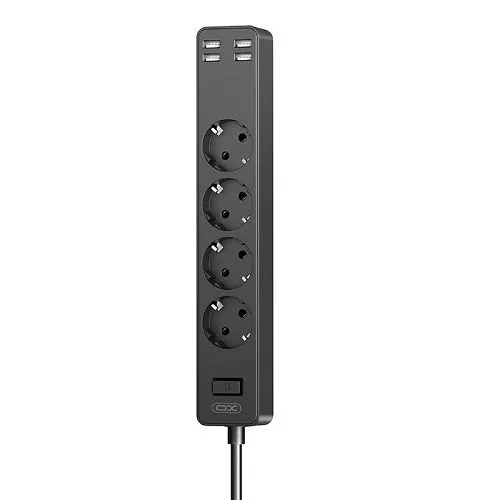 XO Produžni kabl WL10, 4 utičnice + 4USB, 1.8m