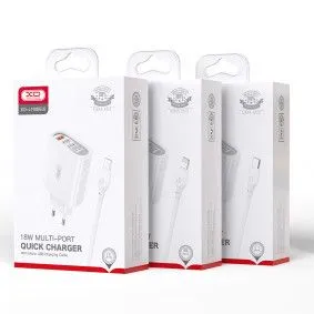 XO Punjač L100 4USB Fast charging 1 USB sa Iphone kablom