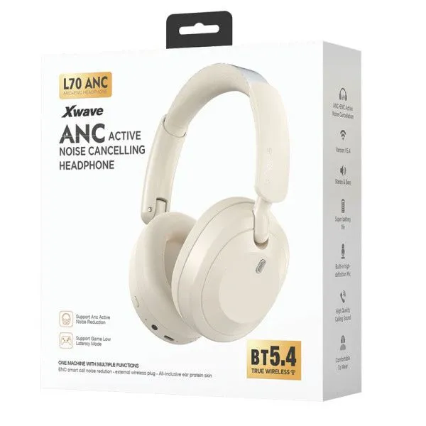 XWAVE Bluetooth slušalice L70ANC/ bela