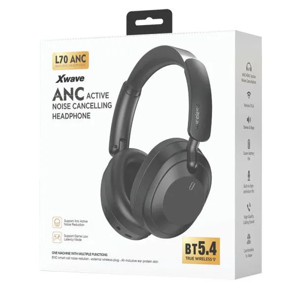 XWAVE Bluetooth slušalice L70ANC/ crna