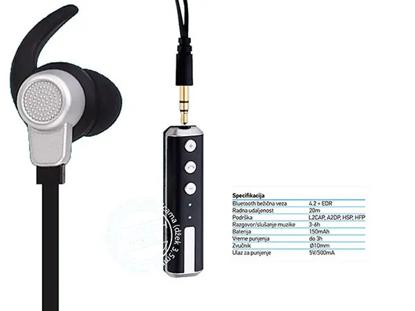 XWAVE Bluetooth slušalice MX150, crna/siva