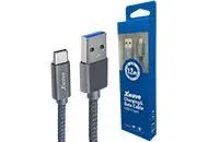 XWAVE Kabl USB Tip C muški na Tip A muški 1.2m 3A, siva