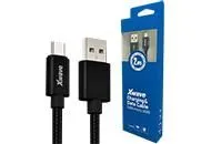 XWAVE Kabl USB2.0 na Micro USB 2M/2A/ aluminium/ upleteni/ crni