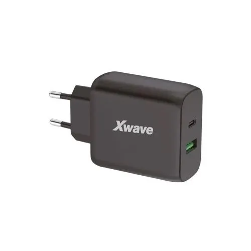 XWAVE Punjač GaN65w-AC/ ultra-brzi 65W USB-A + USB-C /crna