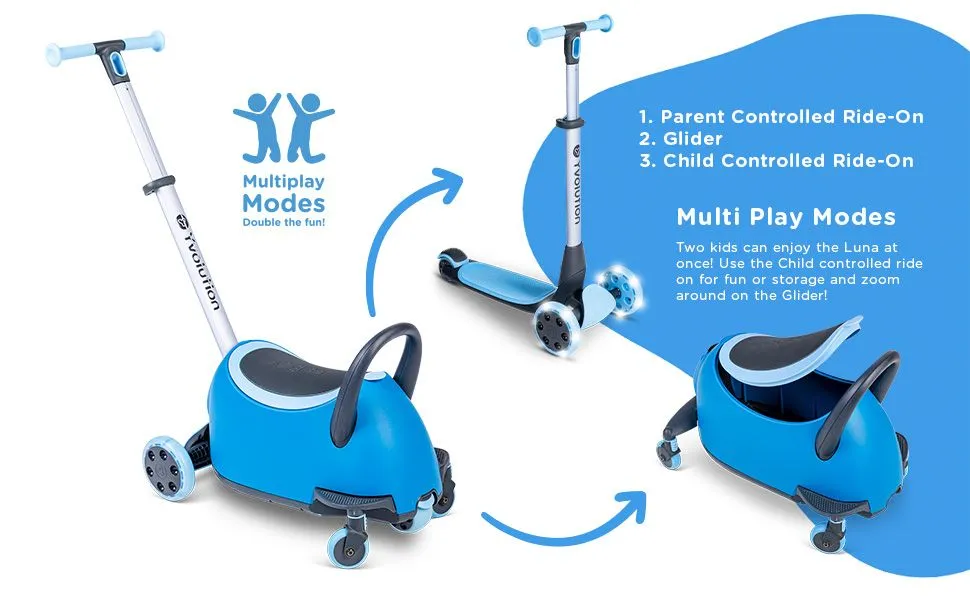 YVOLUTION Trotinet 5u1 Yglider Luna plava