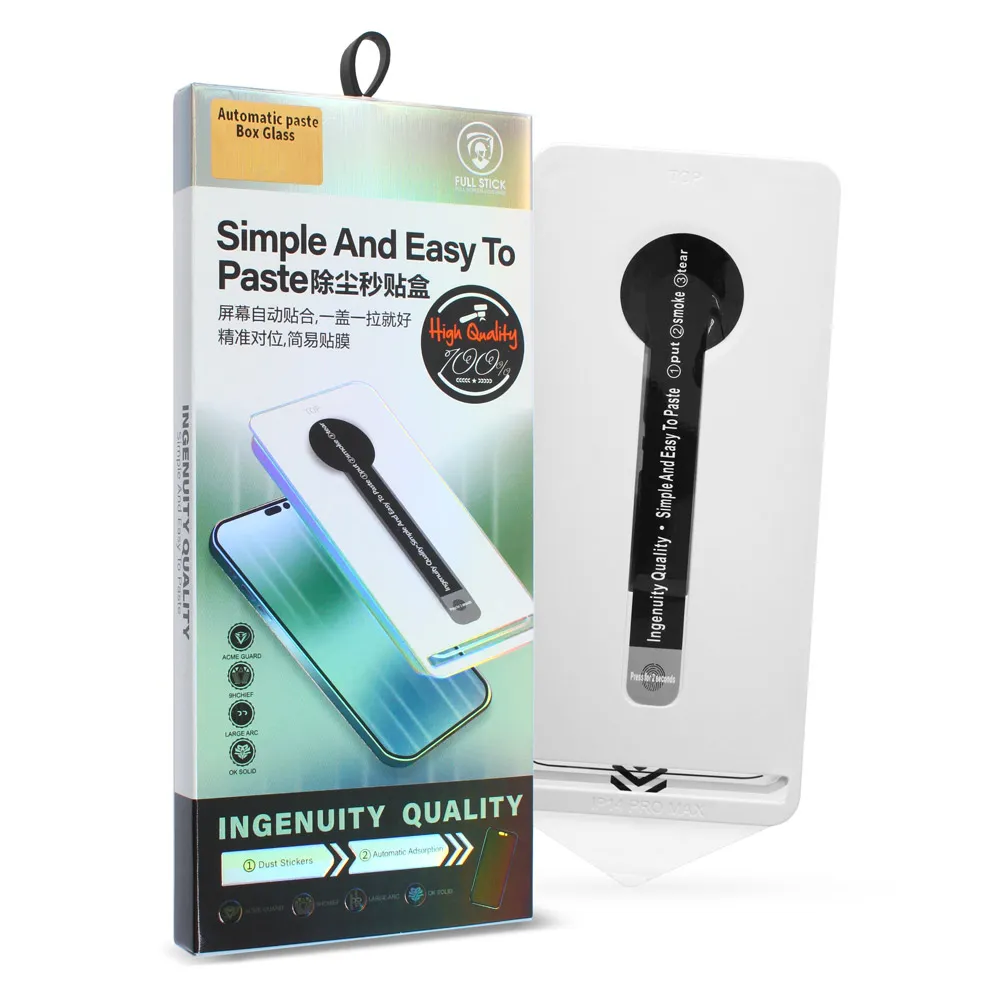 Zastitno Staklo Tempered glass 2.5D Automatic paste box za iPhone 12/12 Pro 6.1 crni