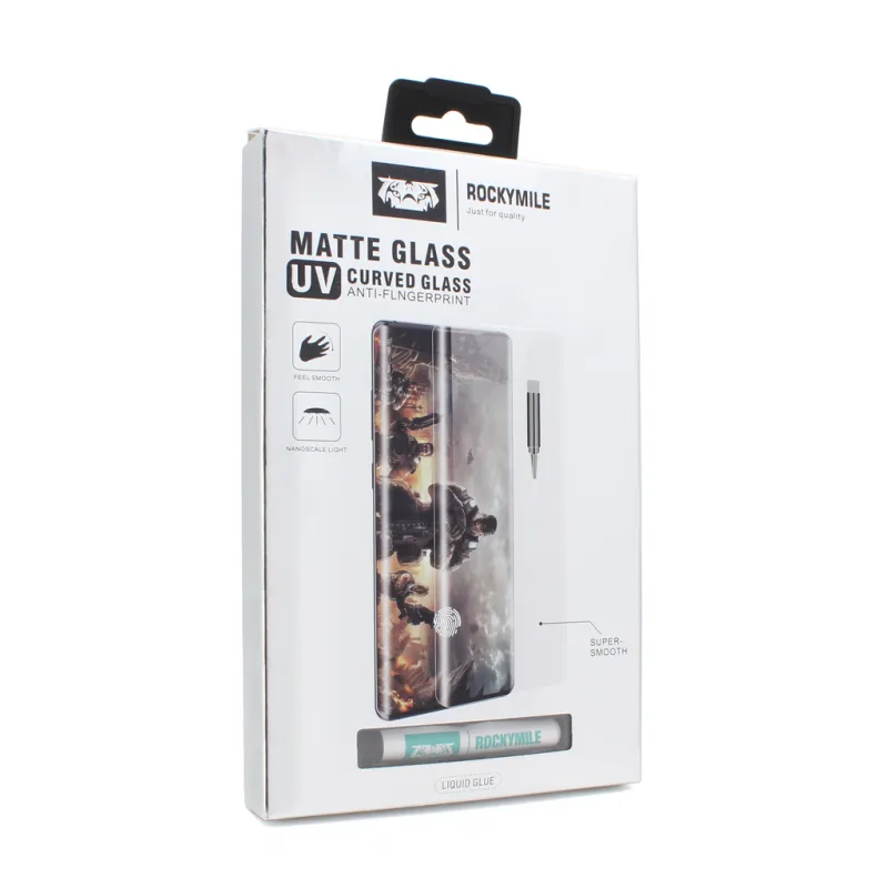 Zastitno Staklo Tempered glass Rockymile UV Matte Full Glue + Lampa za Samsung G955 S8 Plus