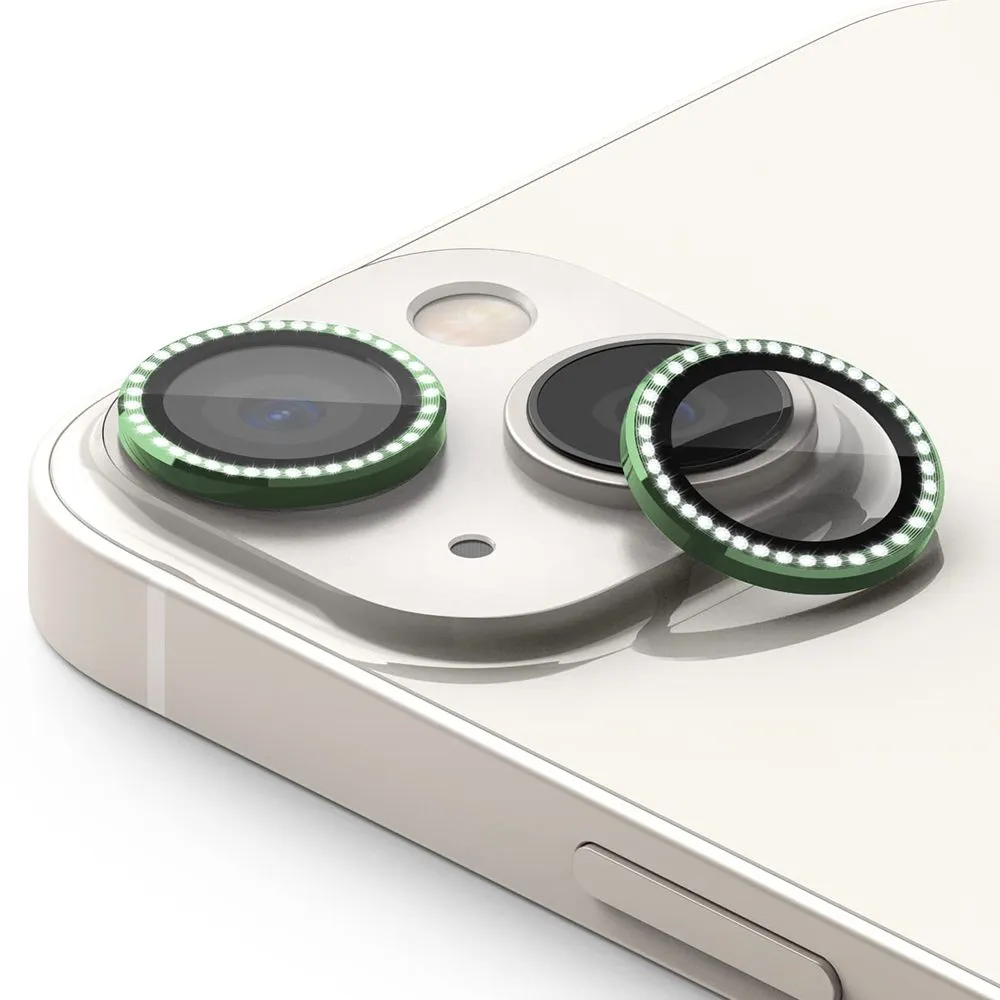 Zaštita za kameru Diamond za iPhone 15/iPhone 15 Plus, zelena