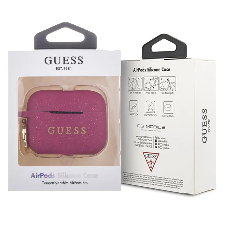 Zaštitna futrola Guess Shine za Airpods Pro Shine pink.