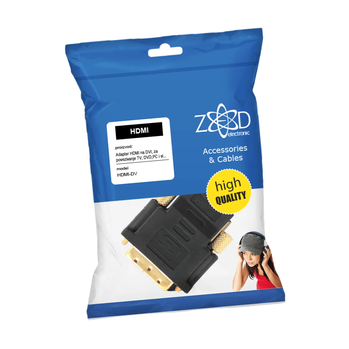 ZED ELECTRONIC Adapter HDMI na DVI - HDMI-DV
