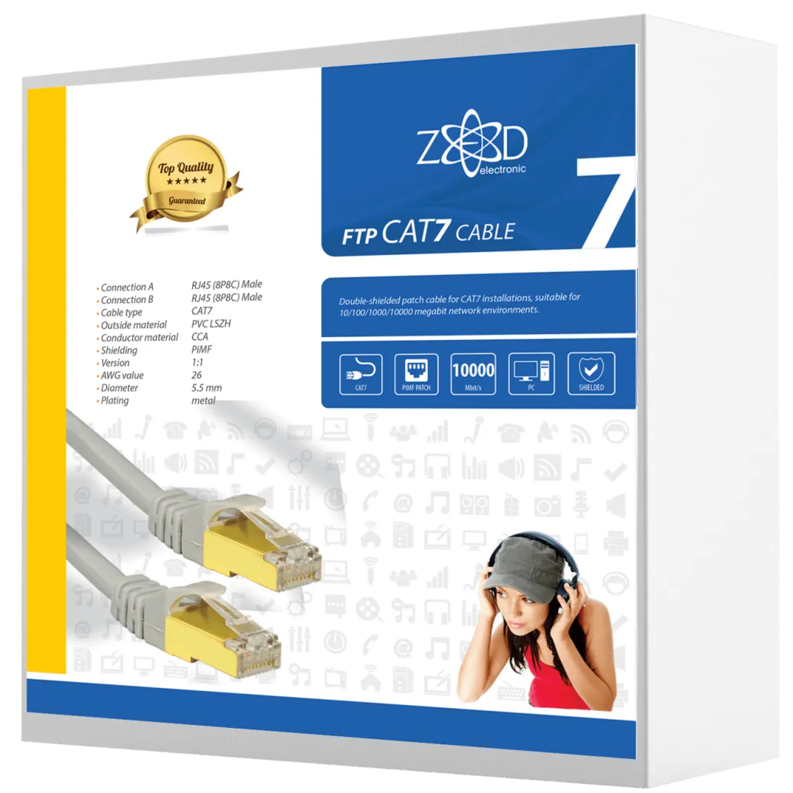 ZED electronic Mrežni FTP kabel/ CAT7/ dužina 15.0 metara - FTP7/15