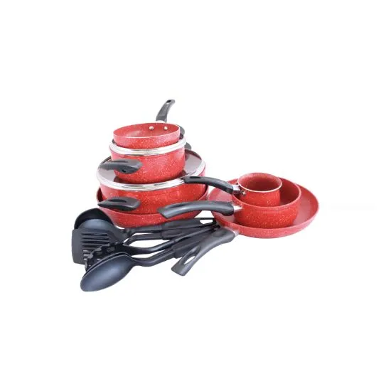 ZOTRIX Set posuđa granit 15/1 crvena