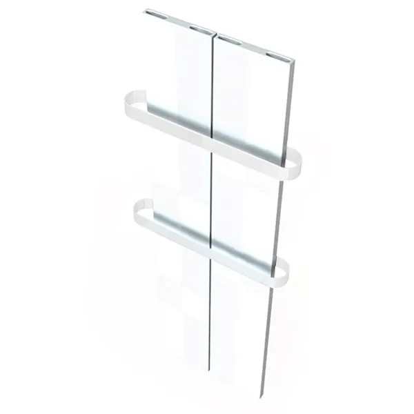 CINI Sušač peškira FINESA POLI 558x1200, belo beli, beli držači