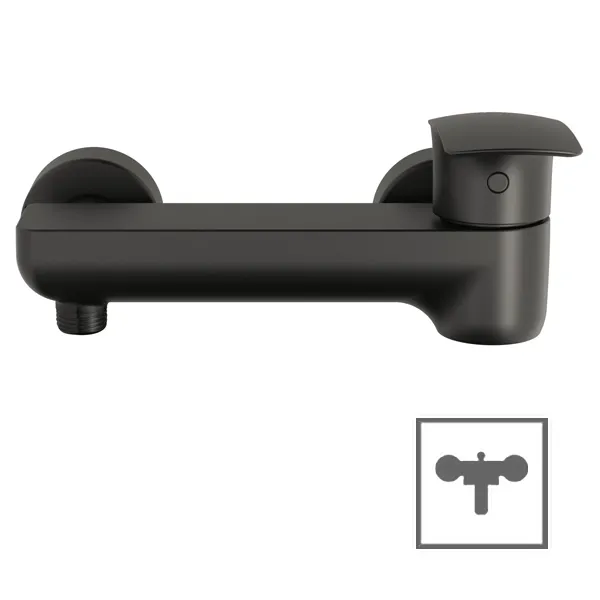 HERZ Baterija ELITE BLACK E40B za tuš kadu, crna