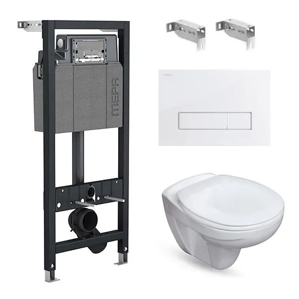 MEPA Set - Ugradni vodokotlić + WC šolja i daska HROM KOCKA