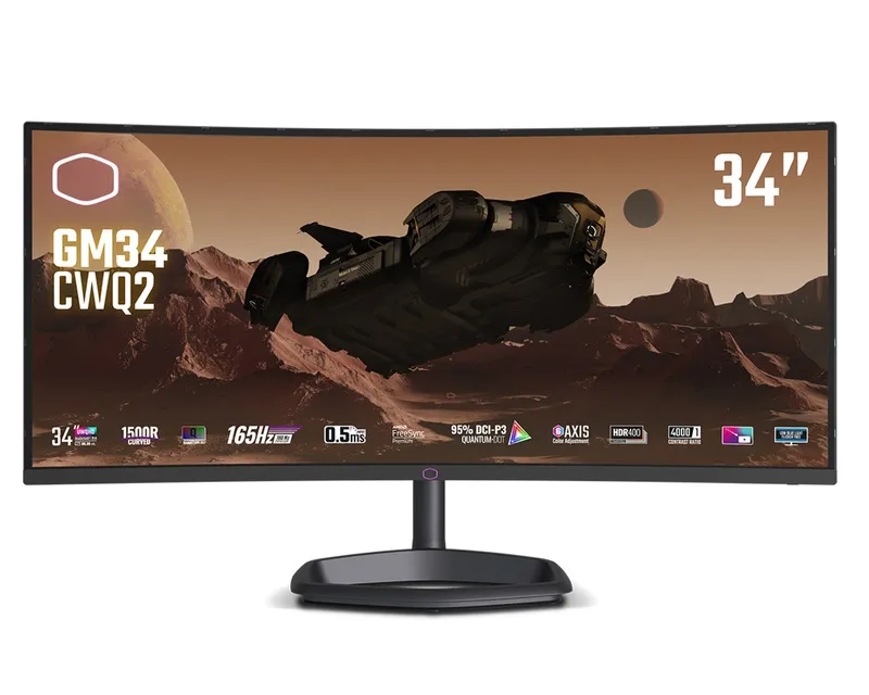 COOLER MASTER 34 inča GM34-CWQ2 UWQHD 3440x1440 165 Hz USB-C 65W gaming monitor (CMI-GM34-CWQ2-EK)