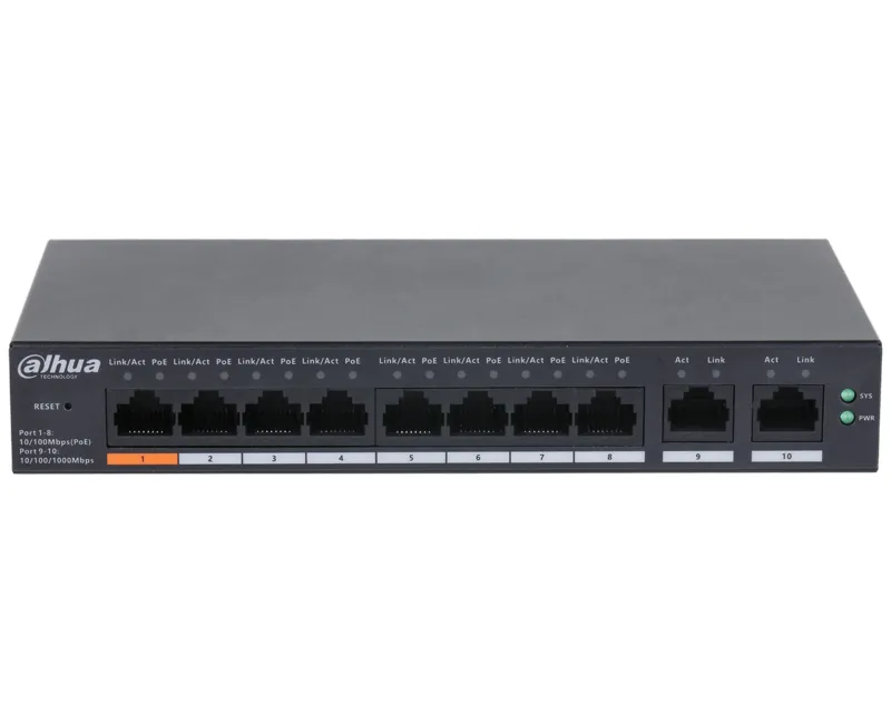 DAHUA CS4010-8ET-60 10-Port Cloud Managed Desktop Switch with 8-Port PoE