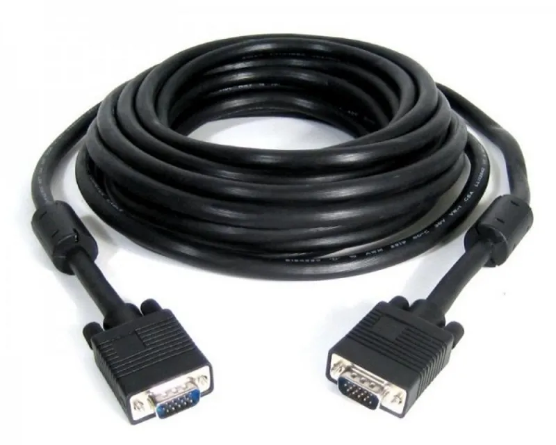 E-GREEN Kabl VGA D-sub M/M 20m HQ feritno jezgro crni