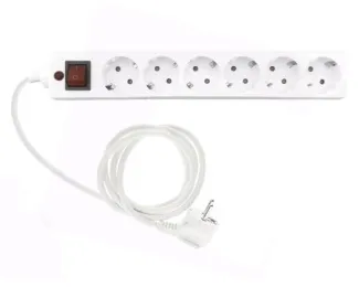 FAST ASIA Produžni kabl 6r-3m sa prekidacem i zaštitom 3x1,5mm (Linkom) - beli