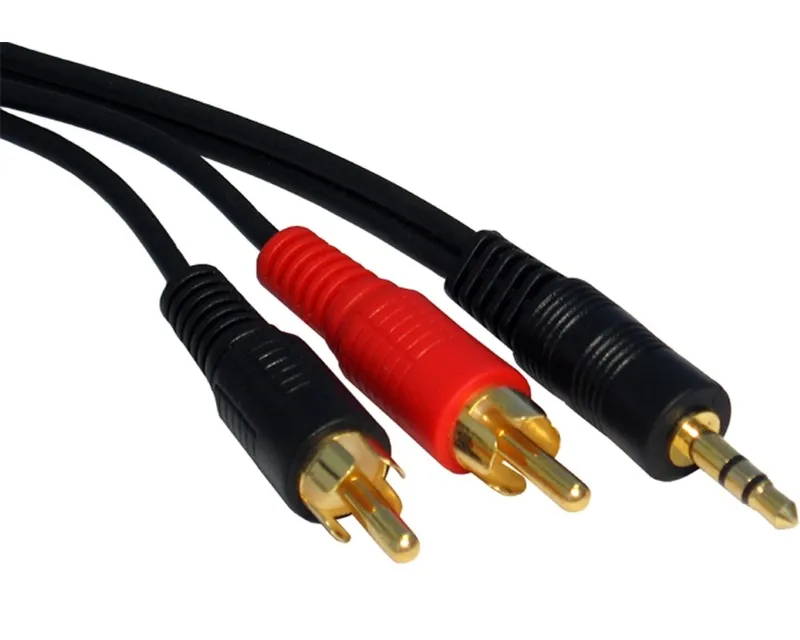 Kabl audio 3.5mm - 2xRCA 3m crni 