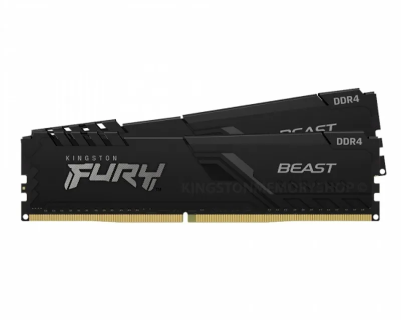 KINGSTON DIMM DDR4 32GB (2x16GB kit) 3200MT/s KF432C16BBK2/32 Fury Beast Black