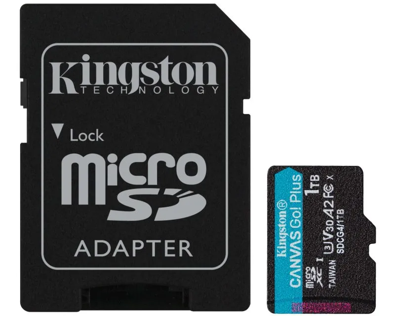 KINGSTON Memorijska kartica U3 V30 microSDXC 1TB Canvas Go Plus 200MB/s A2 + adapter SDCG4/1TB