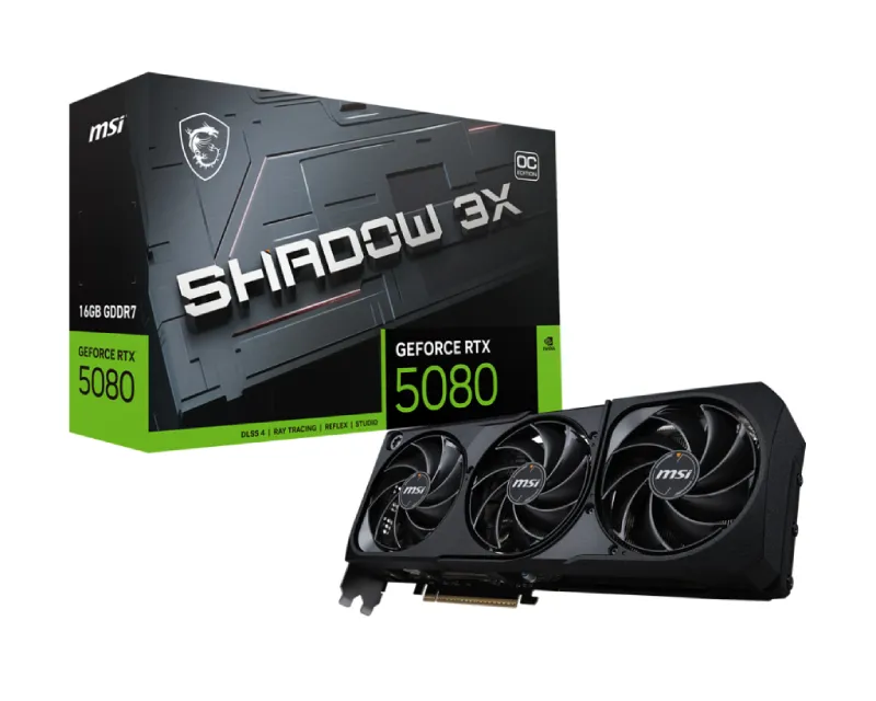 MSI nVidia GeForce RTX 5080 16GB 256bit GeForce RTX 5080 16G SHADOW 3X OC grafička karta