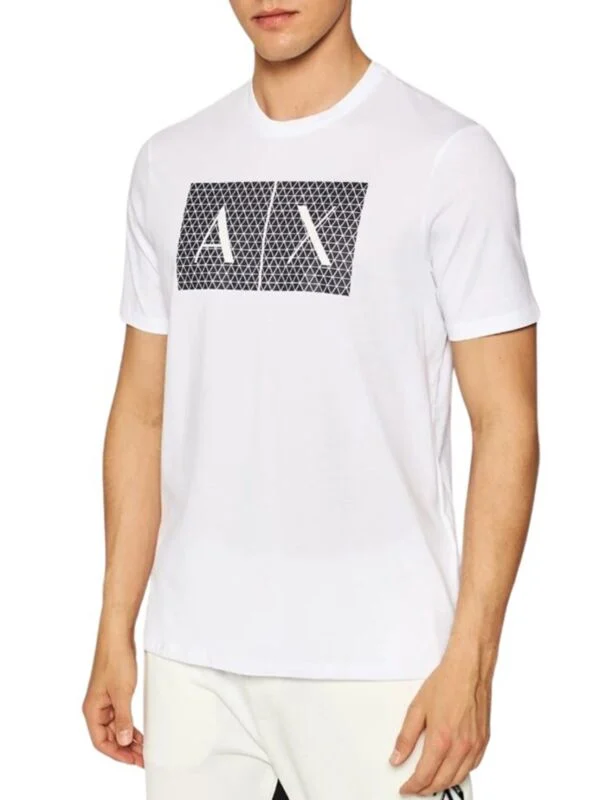 Armani Exchange - Bela pamučna muška majica
