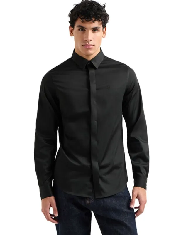 Armani Exchange - Crna muška košulja