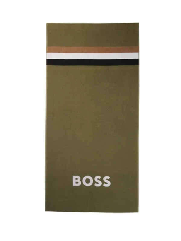 BOSS - Maslinasti peškir za plažu