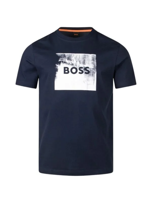 BOSS - Teget pamučna muška majica