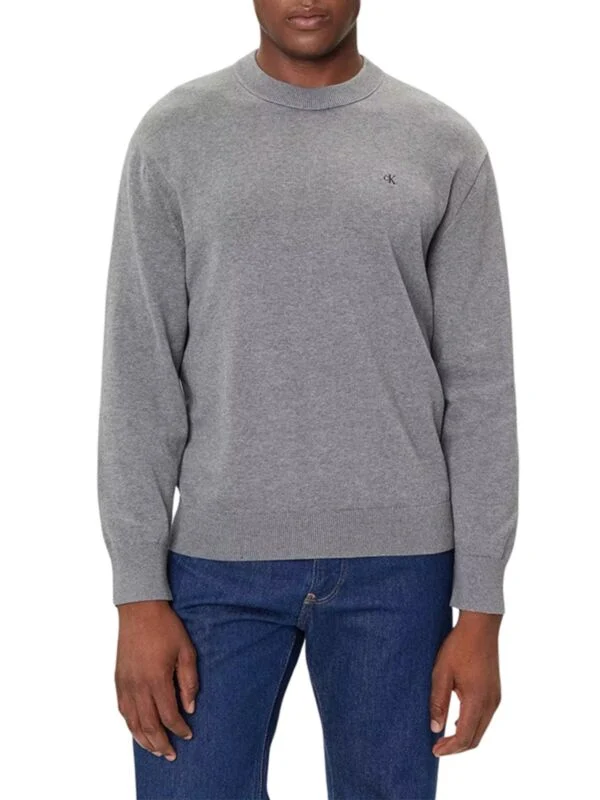Calvin Klein - Sivi pamučni muški džemper
