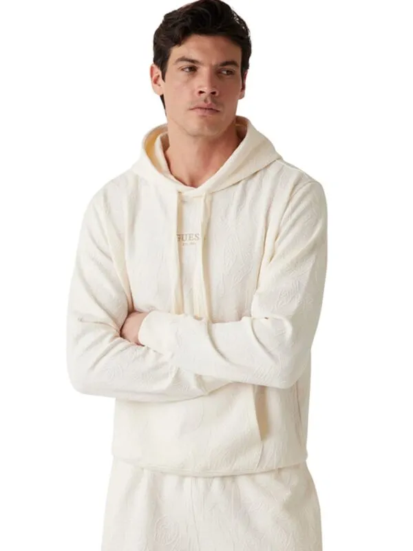 Guess - Beli muški duks sa kapuljačom